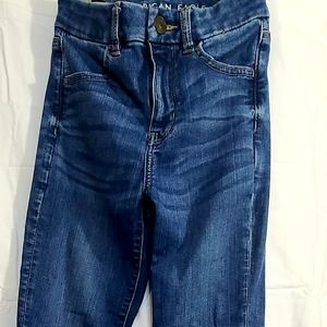 American eagle womens sz 00 blue jeans